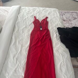 Elegant Red Evening Gown